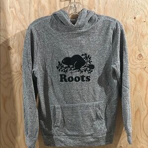 ROOTS  Kids Heather Gray Pullover Hoodie